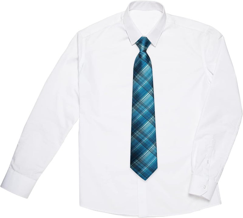 DiBanGu Boys Pre-tied Neckties and Pocket Square Set Adjustable Strap Tie for Kids Wedding Party Graduation School Uniforms - Image 4